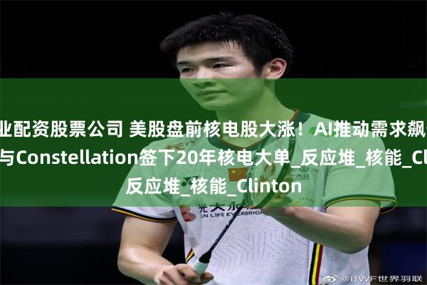 专业配资股票公司 美股盘前核电股大涨！AI推动需求飙升，Meta与Constellation签下20年核电大单_反应堆_核能_Clinton