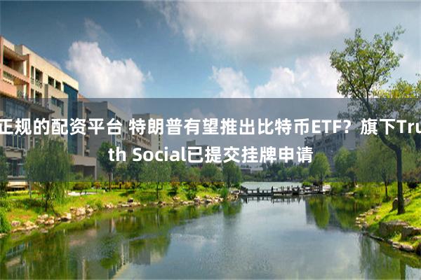 正规的配资平台 特朗普有望推出比特币ETF？旗下Truth Social已提交挂牌申请